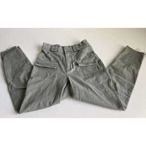 Women’s Sz XS  Hollister Ultra High Rise Olive Army Green Pants With Pockets